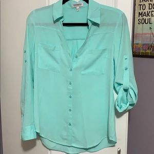 EUC- aqua blouse